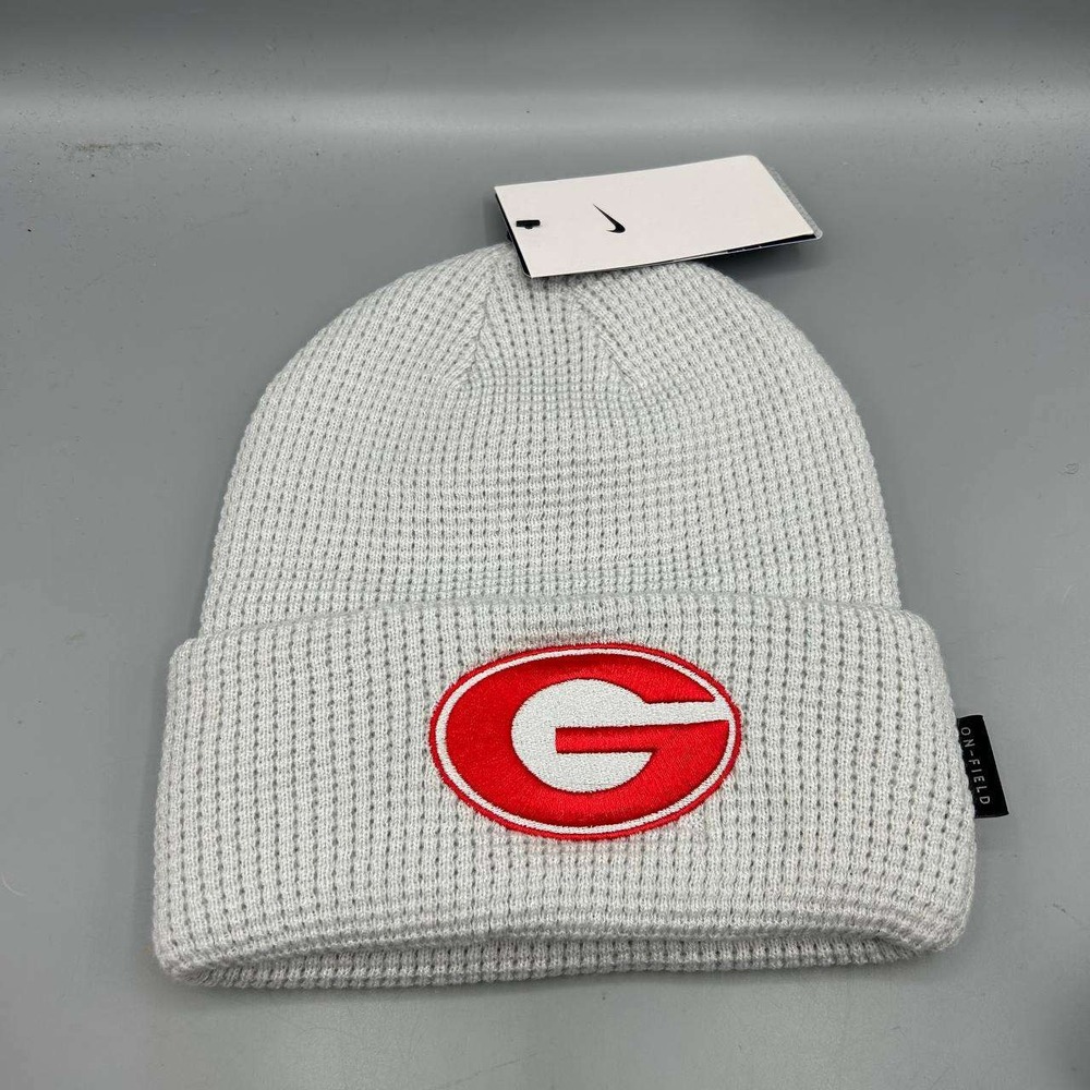 Nike Georgia Bulldogs NCAA Hat Men Gray Cuffed Beanie Cap New